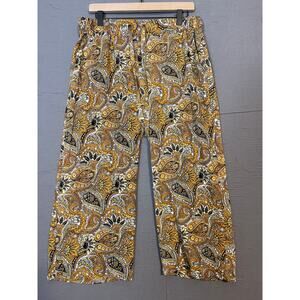 Michael Kors Multicolor Capri Pants SZ L elastic waist band